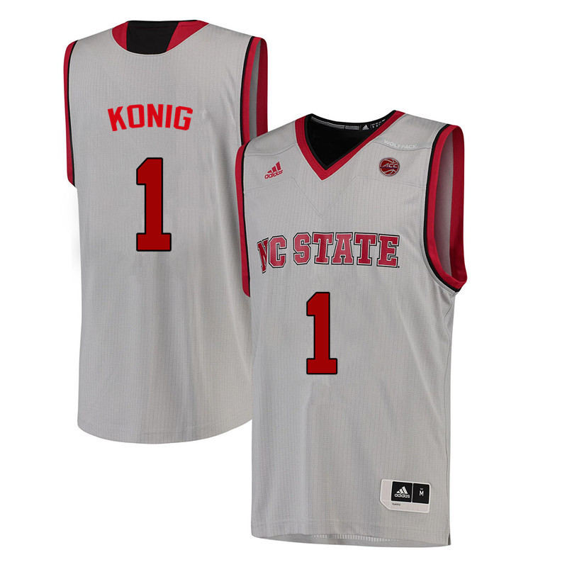 Men NC State Wolfpack #1 Aislinn Konig College Basketball Jerseys-White